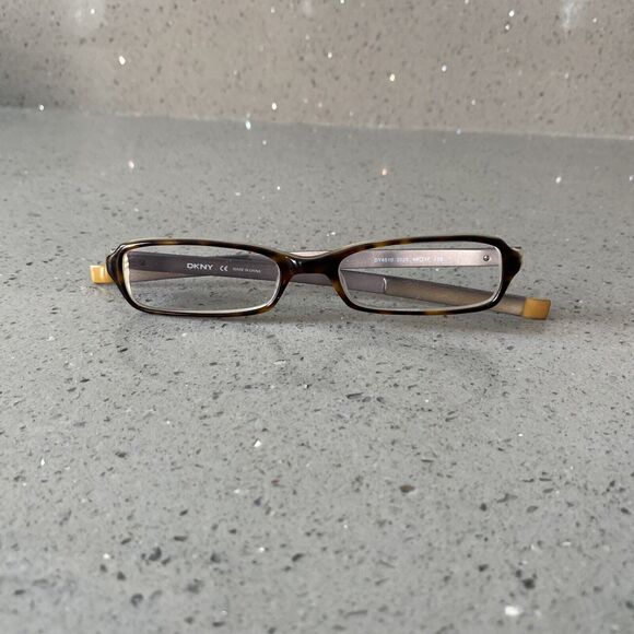 DKNY DY4510 3020 Tortoise Gray Rectangle Eyeglasses Frames ONLY 48-17 135 - Picture 1 of 7